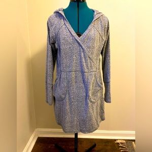 Athleta Medium Gray Hooded Dress